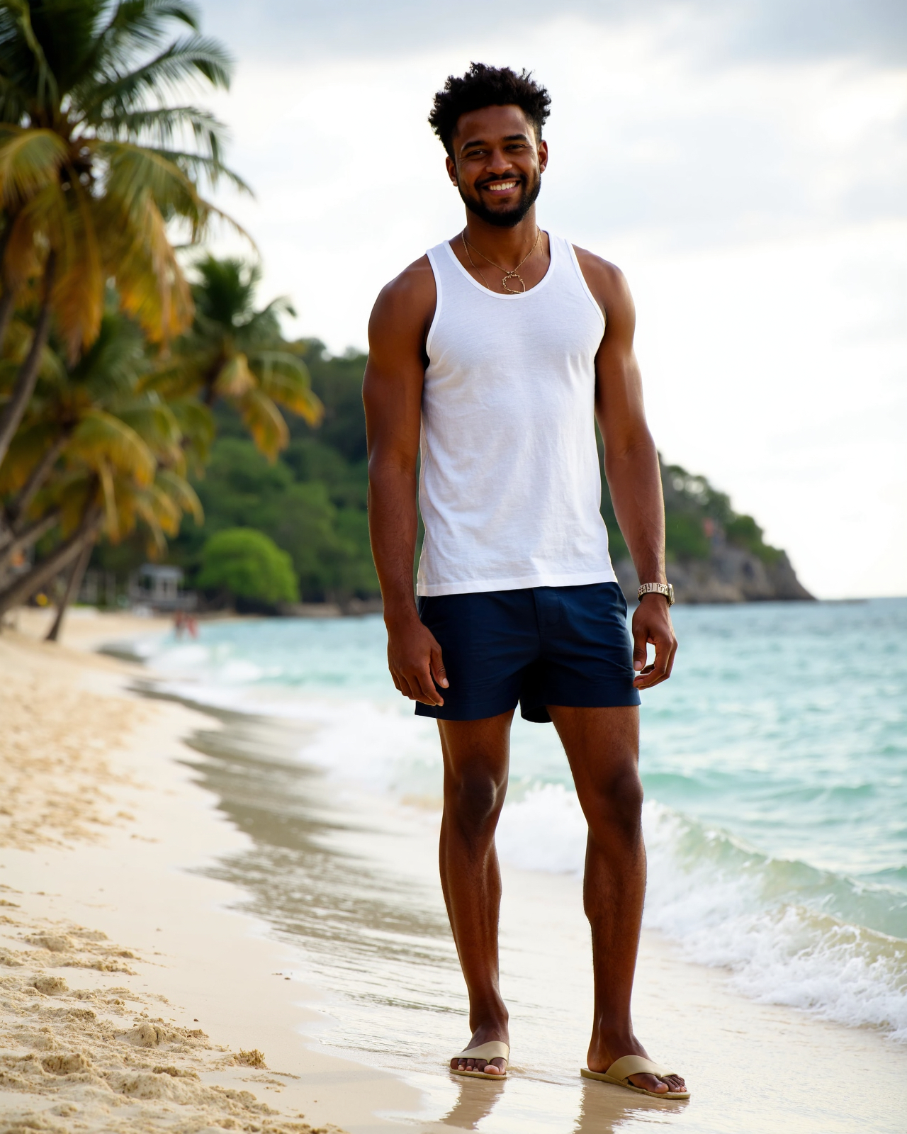 Template example Beach Escape 1 (male)
